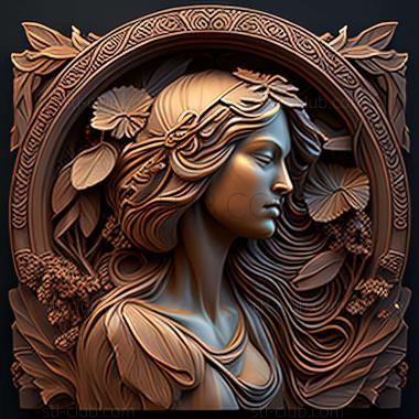 3D model style mucha (STL)